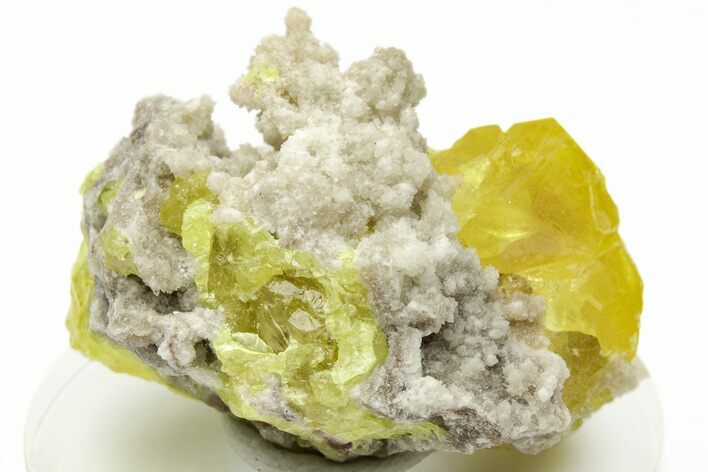 Striking Sulfur Crystal Cluster - Italy #207703